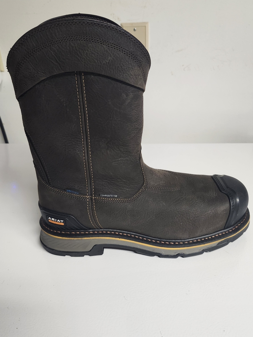 Ariat mens Stump Jumper Pull-on Waterproof Composite Toe Work Boot - Picture 2 of 11
